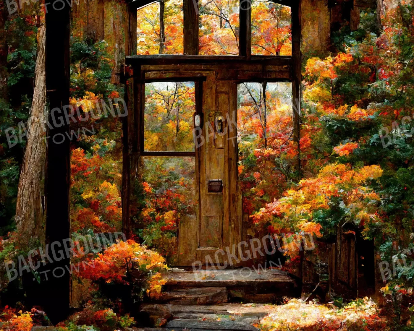 Fall Entrance 10’X8’ Fleece (120 X 96 Inch) Backdrop