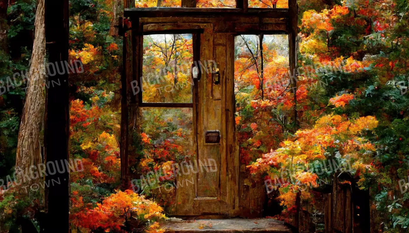 Fall Entrance 14’X8’ Ultracloth (168 X 96 Inch) Backdrop