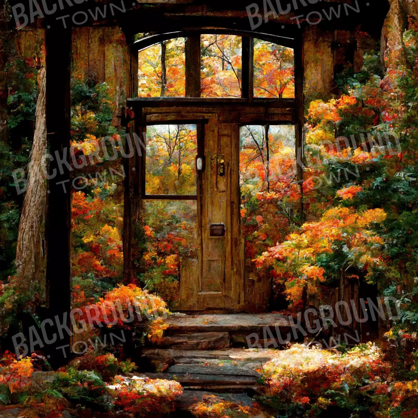 Fall Entrance 8’X8’ Fleece (96 X Inch) Backdrop