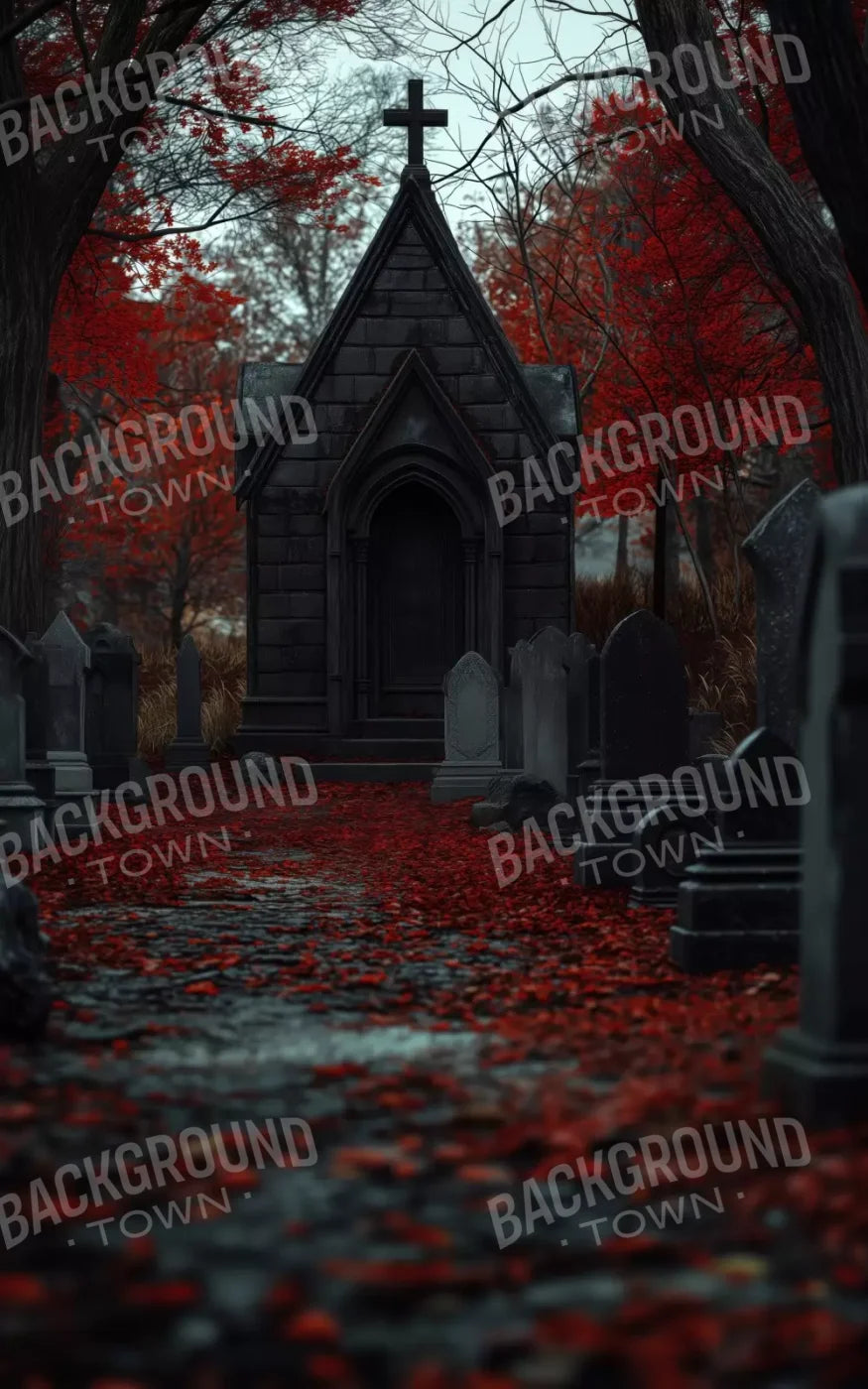 Fall Mausoleum 5’X8’ Ultracloth (60 X 96 Inch) Backdrop