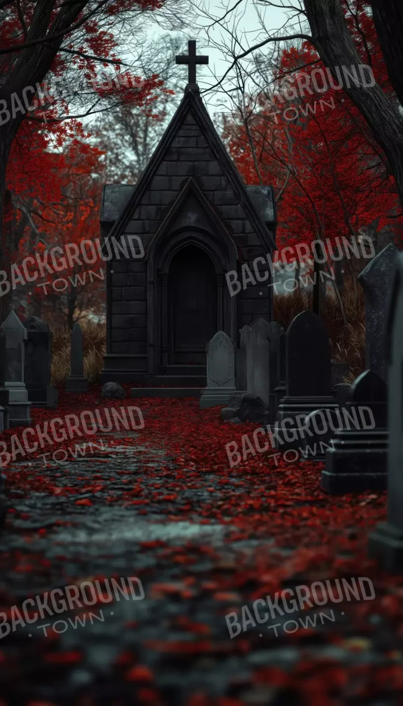 Fall Mausoleum 8’X14’ Ultracloth (96 X 168 Inch) Backdrop
