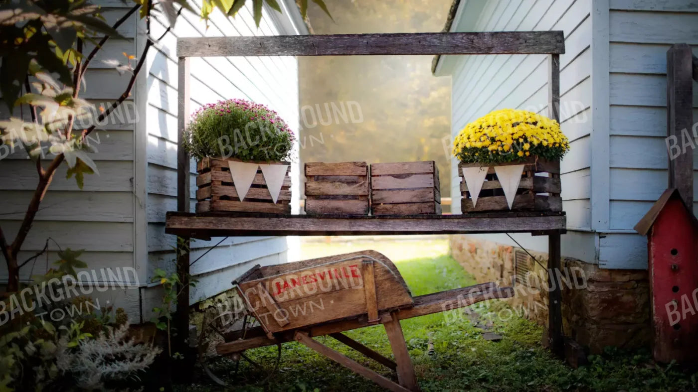 Fall Mums 14X8 Ultracloth ( 168 X 96 Inch ) Backdrop