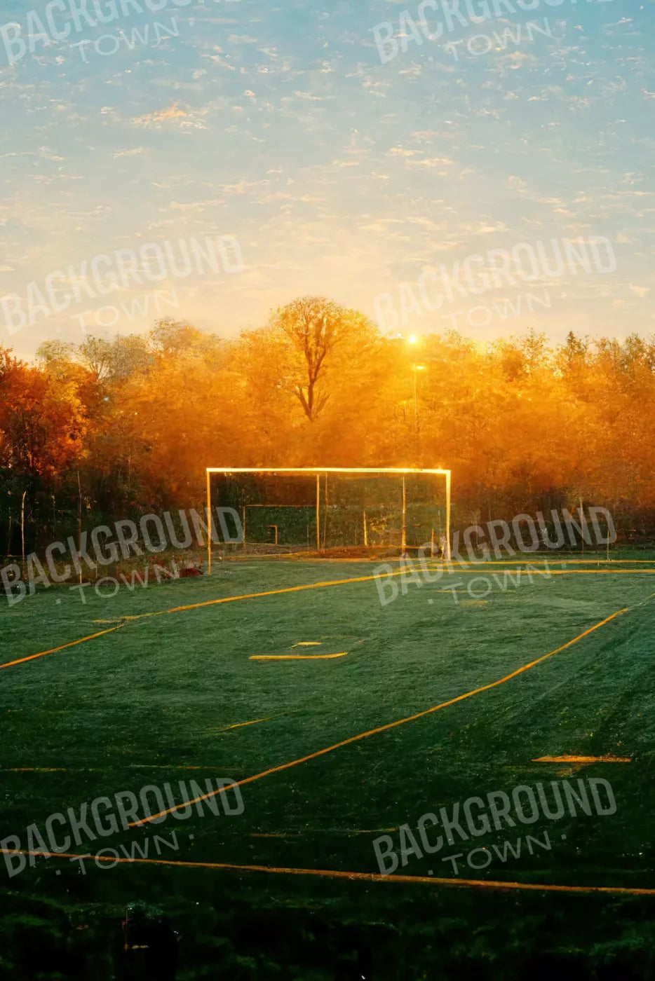 Fall Soccer 5X8 Ultracloth ( 60 X 96 Inch ) Backdrop