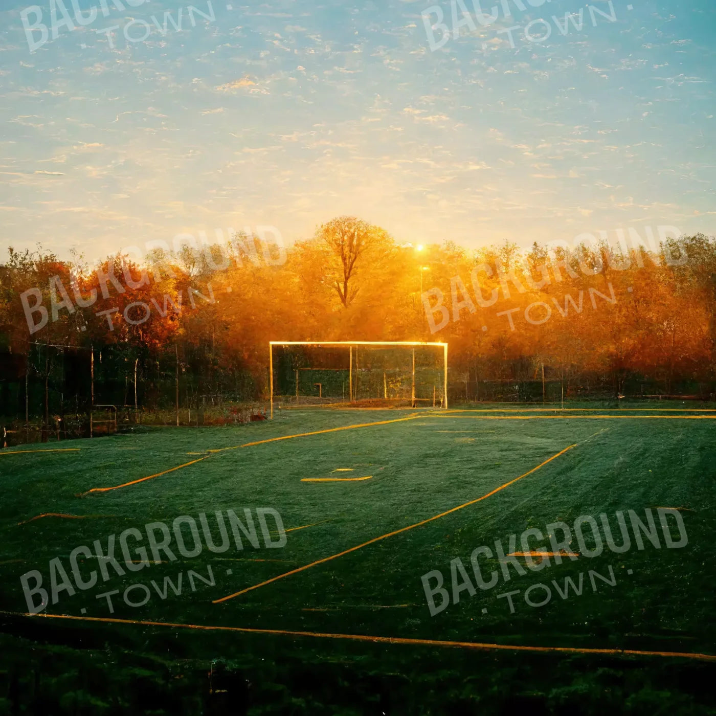 Fall Soccer 8X8 Fleece ( 96 X Inch ) Backdrop