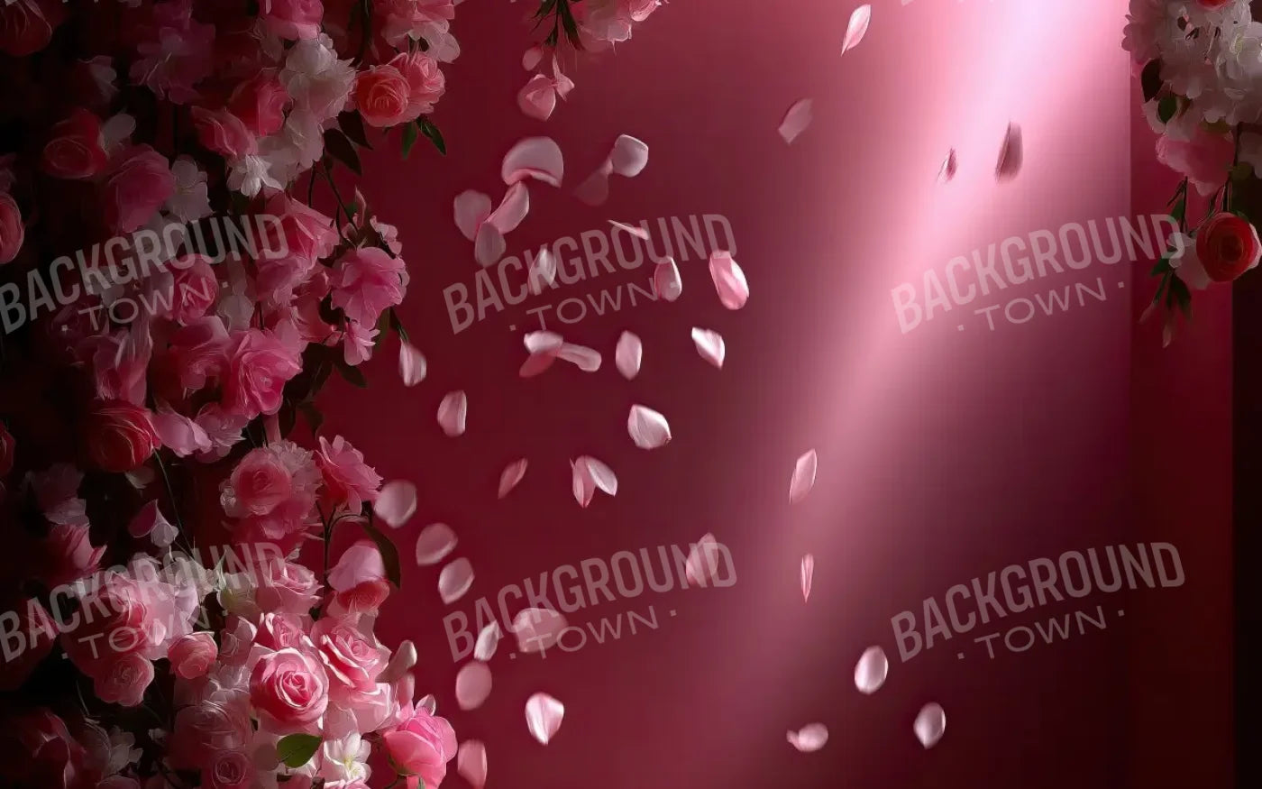 Falling Flower Petals 8’x5’ UltraCloth (96 x 60 inch) Backdrop