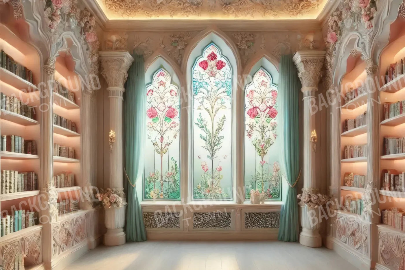 Fancy Library I 12’x8’ UltraCloth (144 x 96 inch) Backdrop