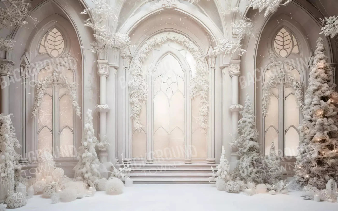Fancy White Hall 14X9 Ultracloth ( 168 X 108 Inch ) Backdrop