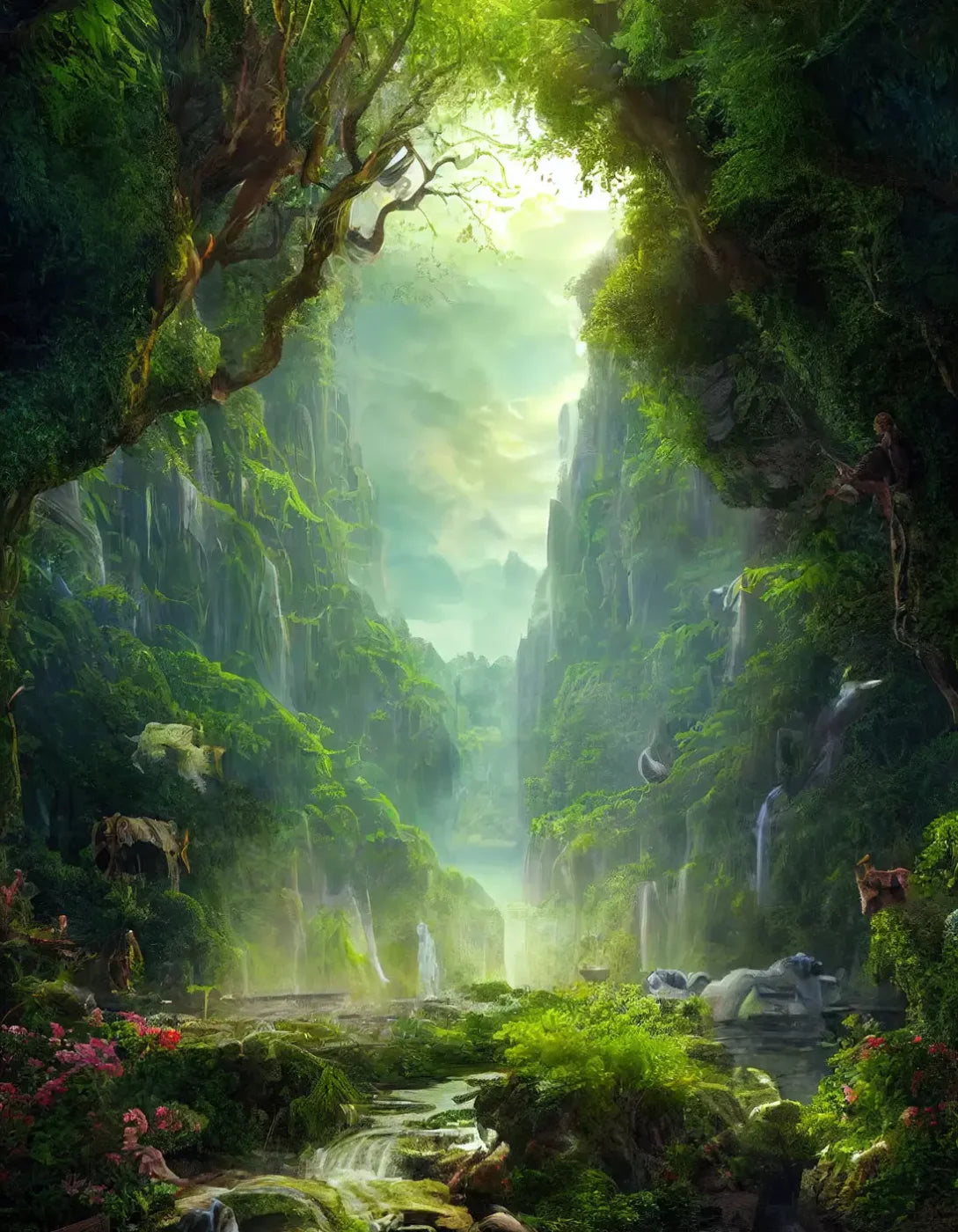 Fantasy Land 6X8 Fleece ( 72 X 96 Inch ) Backdrop