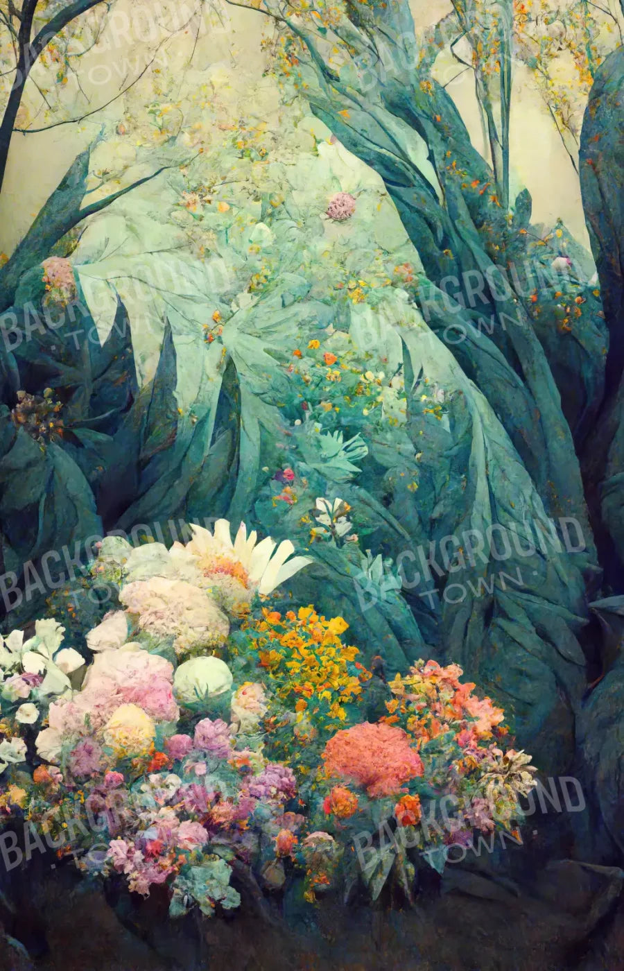 Fantasy Meadow Pastel 8X12 Ultracloth ( 96 X 144 Inch ) Backdrop