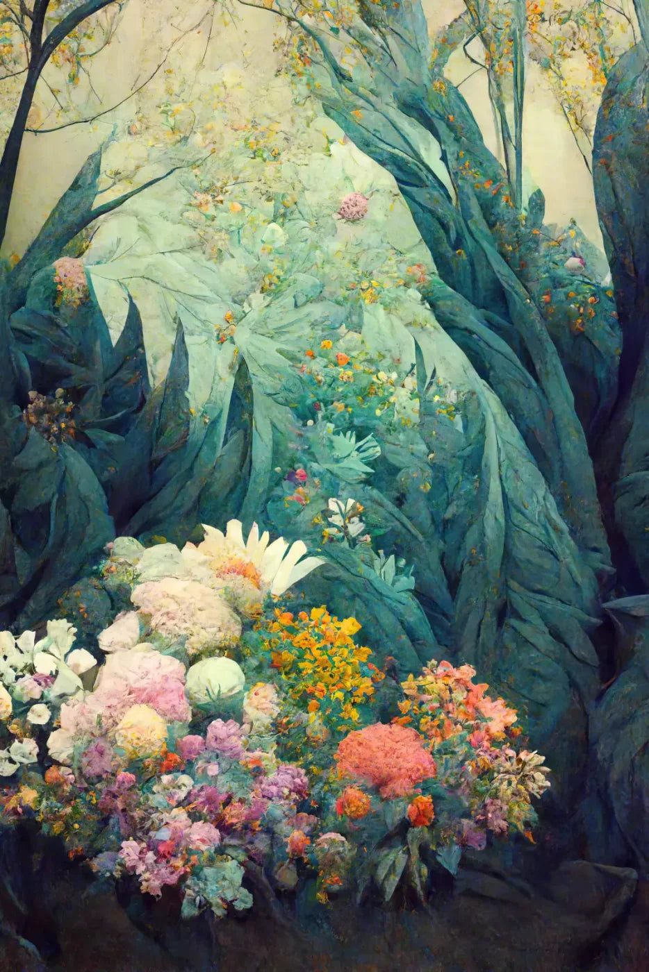 Fantasy Meadow Pastel Backdrop