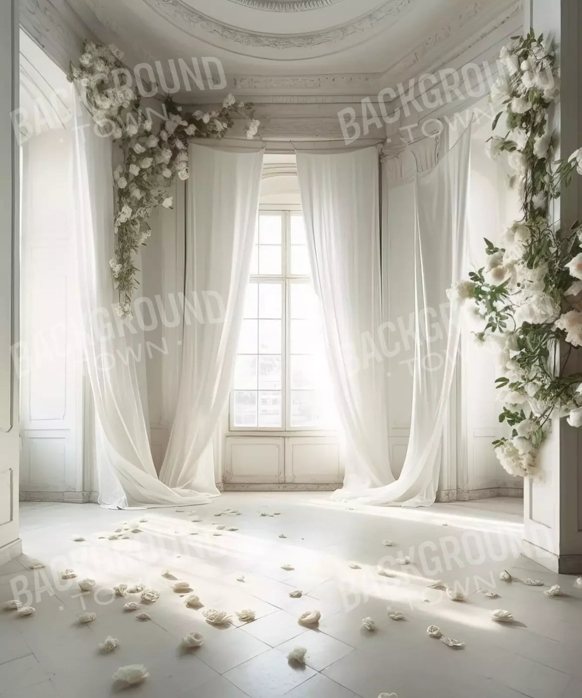Fantasy White Room 10X12 Ultracloth ( 120 X 144 Inch ) Backdrop
