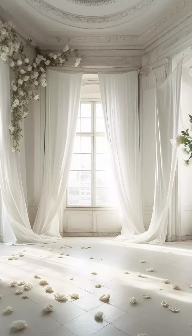 Fantasy White Room 8X14 Ultracloth ( 96 X 168 Inch ) Backdrop