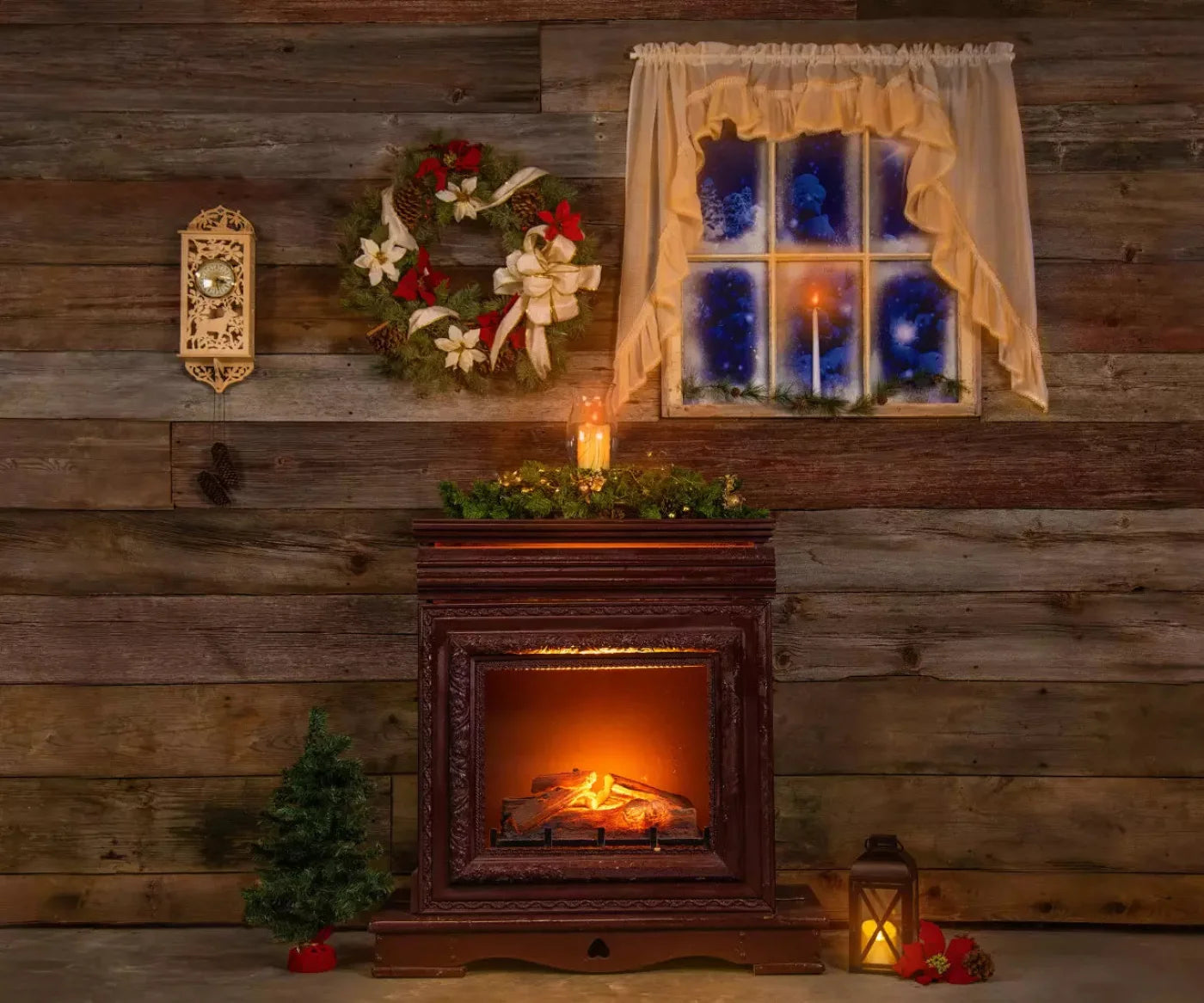 Brown Christmas Backdrop for Photography