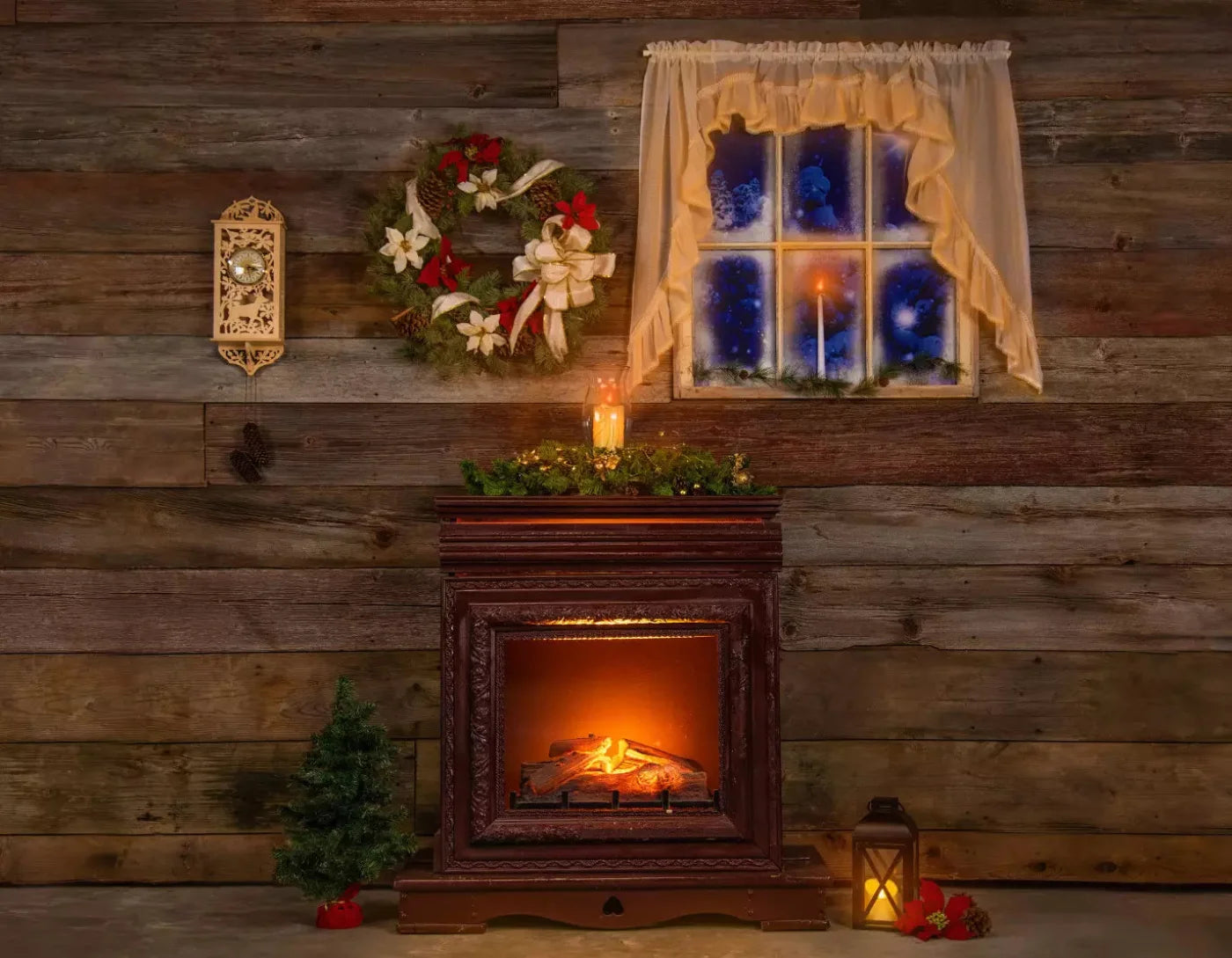 Christmas Details 8X6 Fleece ( 96 X 72 Inch ) Backdrop