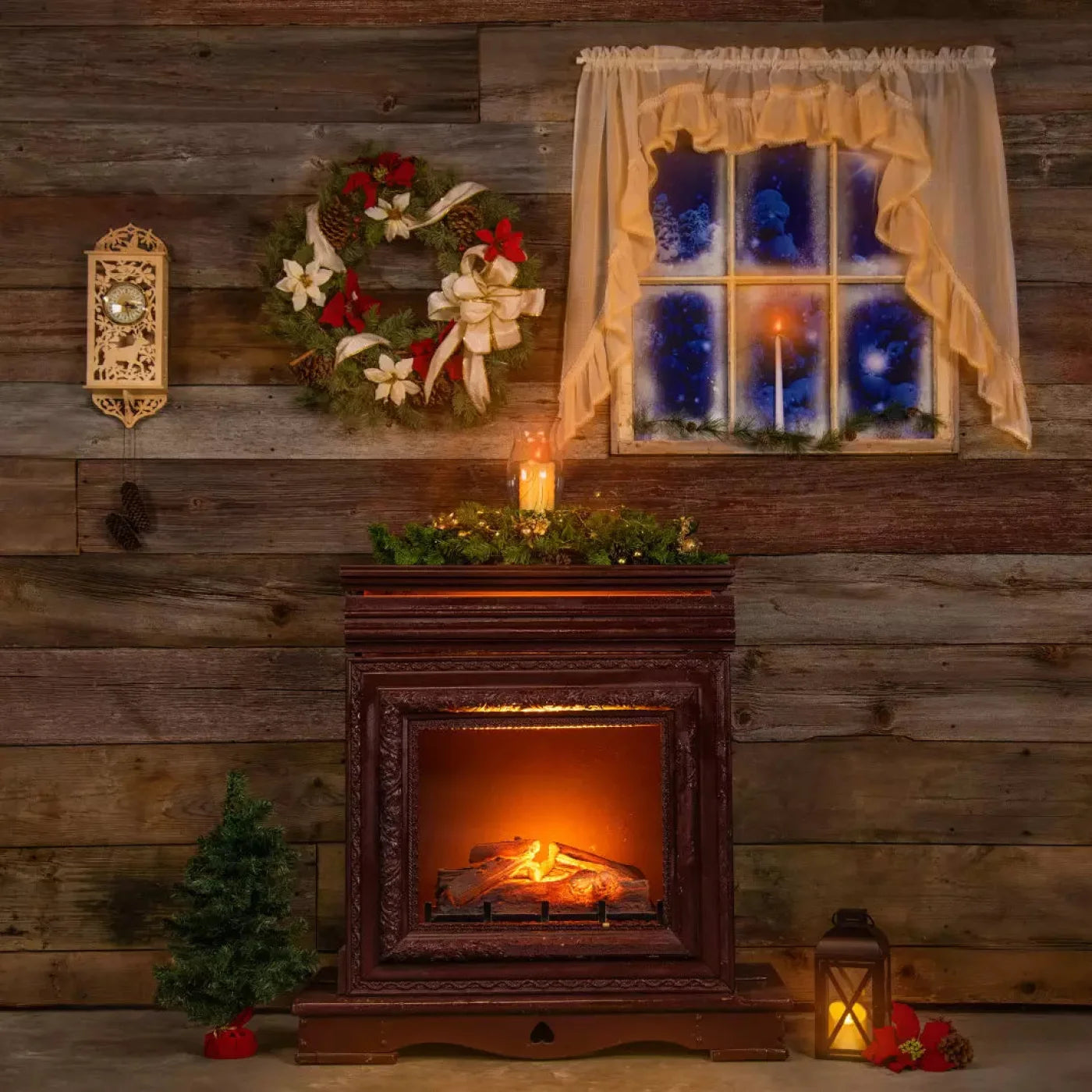 Christmas Details 8X8 Fleece ( 96 X Inch ) Backdrop