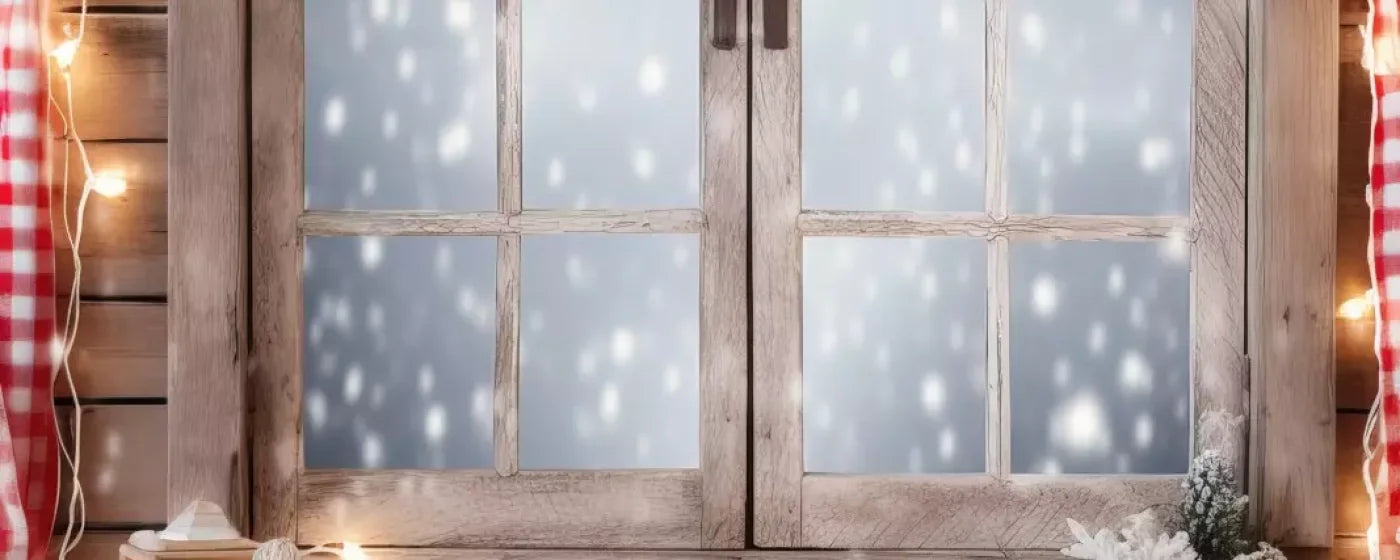 Rustic Snowy Christmas Ii 20’X8’ Ultracloth (240 X 96 Inch) Backdrop