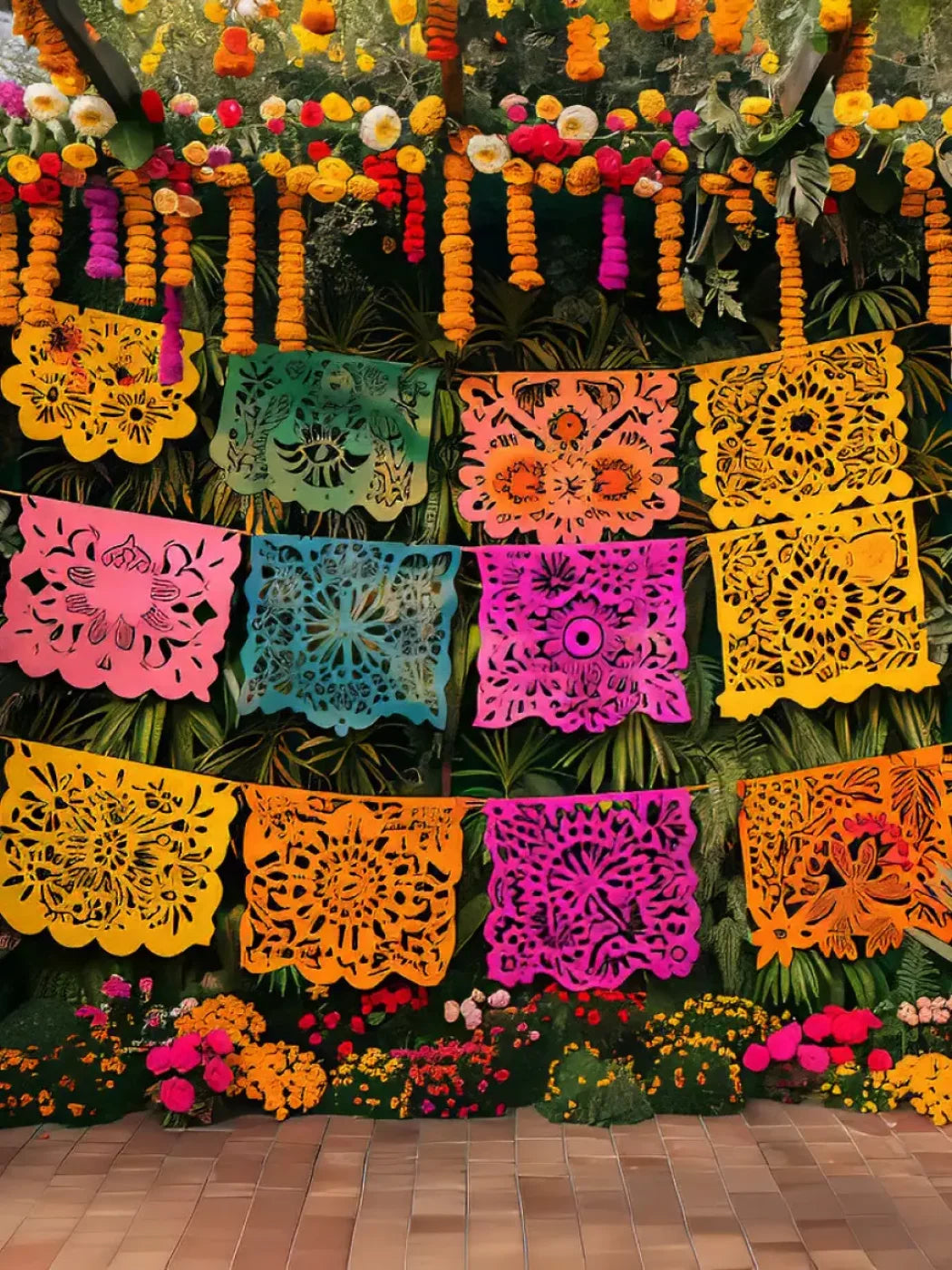 Fiesta Checked 5’X6’8 Fleece (60 X 80 Inch) Backdrop