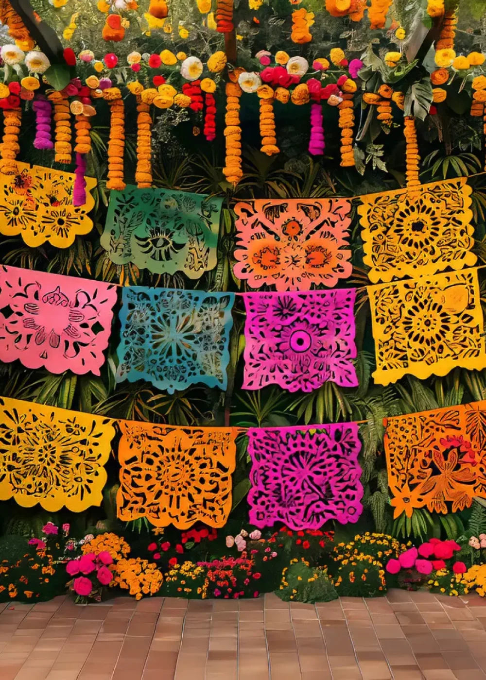 Fiesta Checked 5’X7’ Ultracloth (60 X 84 Inch) Backdrop