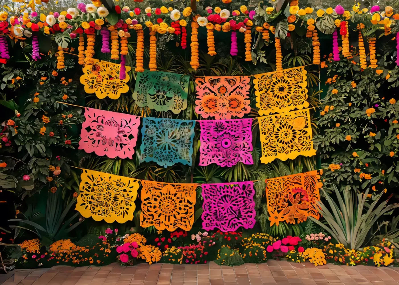 Fiesta Checked 7’X5’ Ultracloth (84 X 60 Inch) Backdrop