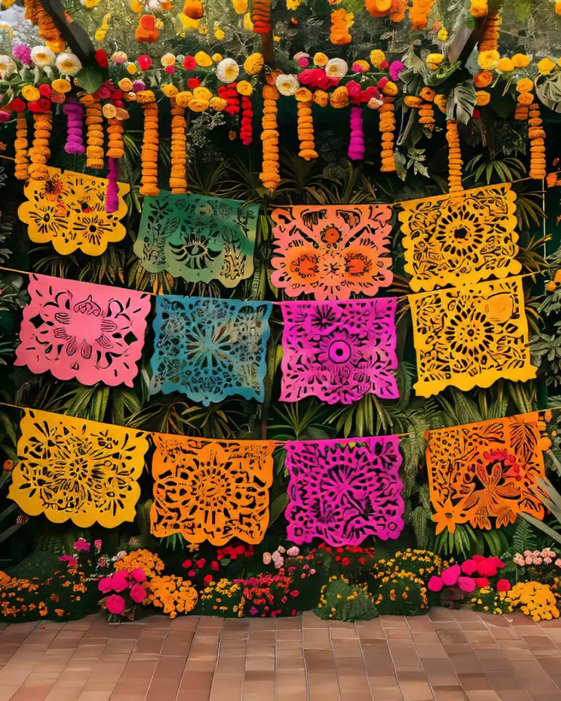 Fiesta Checked 8’X10’ Fleece (96 X 120 Inch) Backdrop