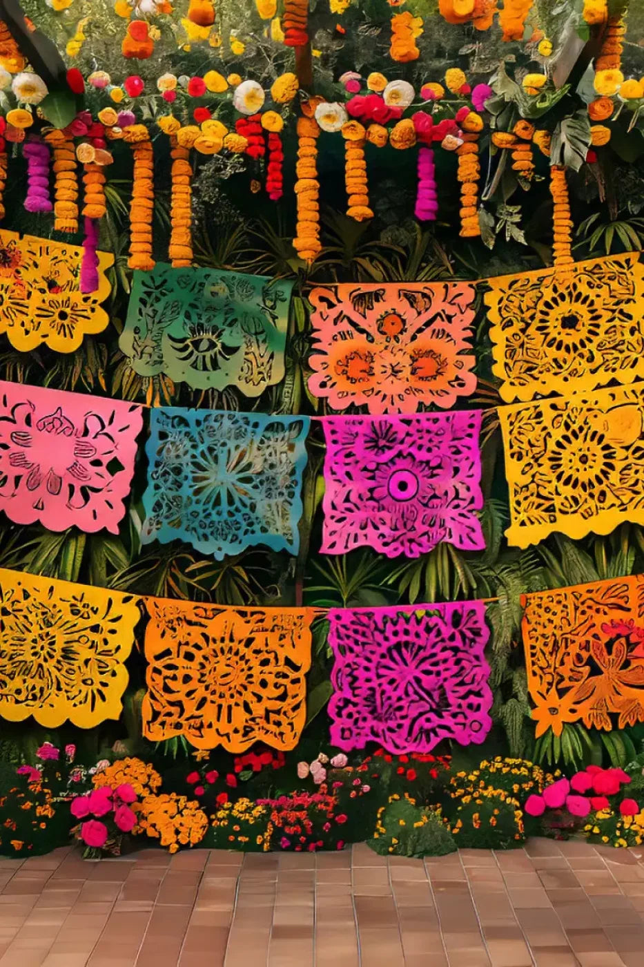 Fiesta Checked 8’X12’ Ultracloth (96 X 144 Inch) Backdrop