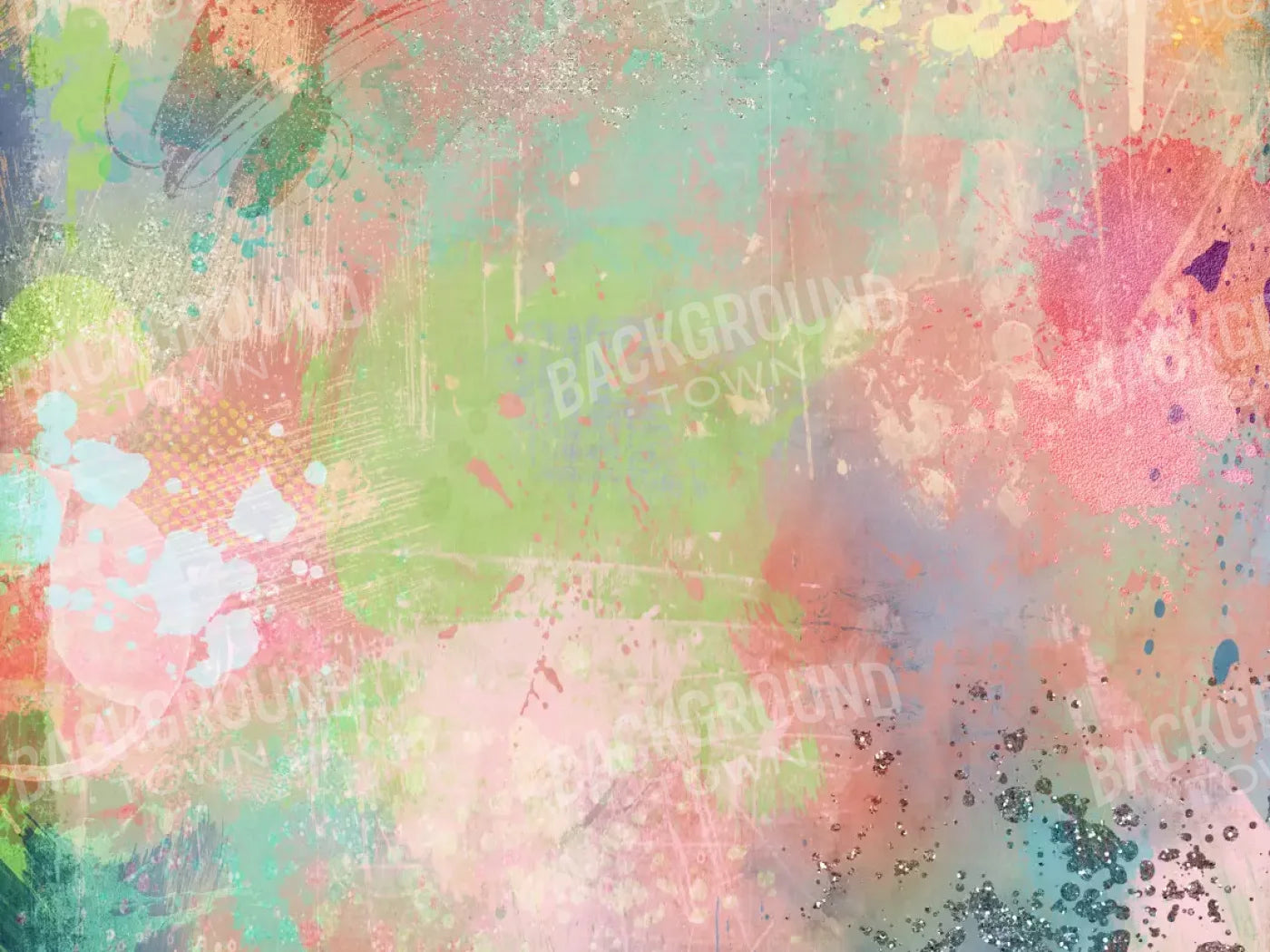 Finger Paint 10X8 Fleece ( 120 X 96 Inch ) Backdrop