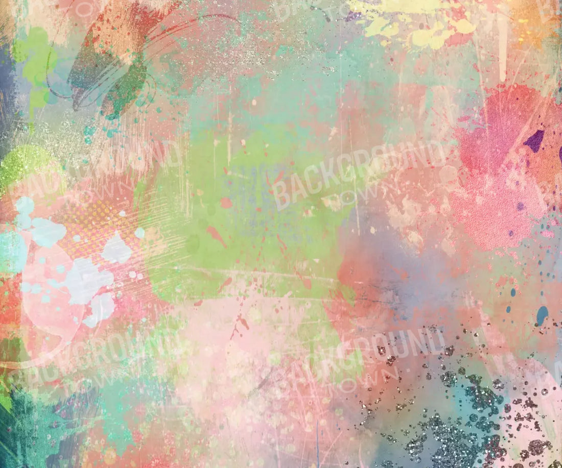 Finger Paint 5X42 Fleece ( 60 X 50 Inch ) Backdrop