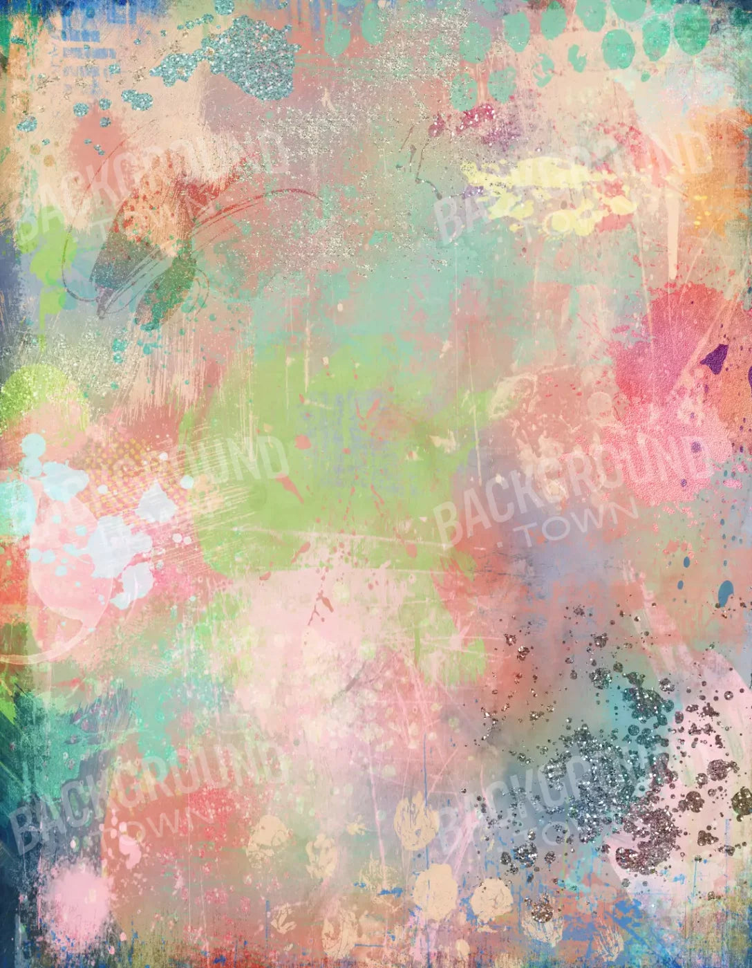 Finger Paint 6X8 Fleece ( 72 X 96 Inch ) Backdrop