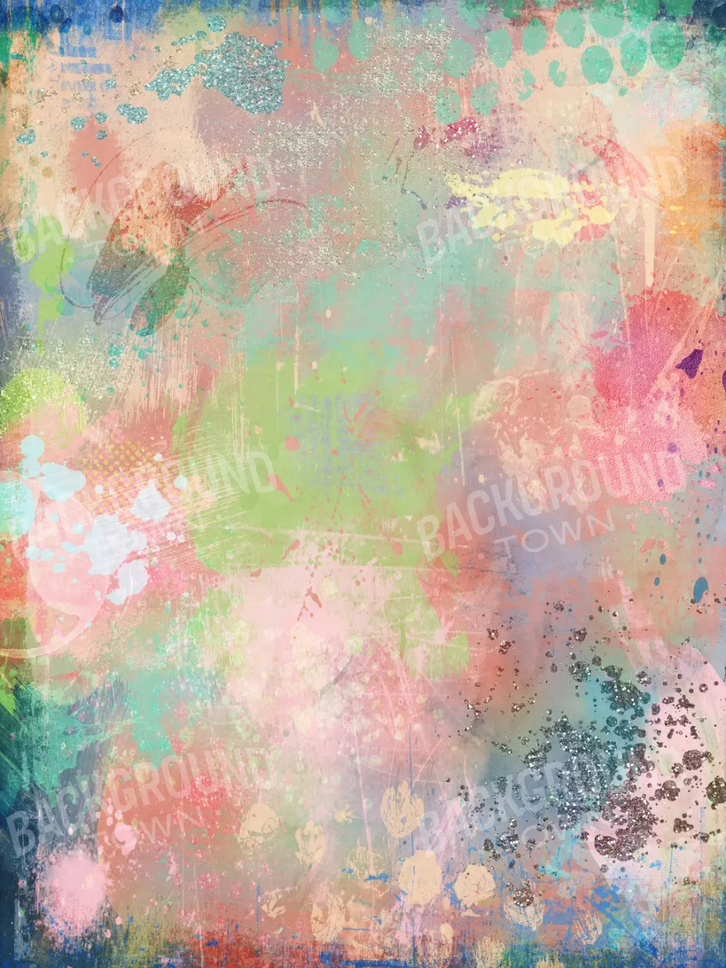 Finger Paint 8X10 Fleece ( 96 X 120 Inch ) Backdrop
