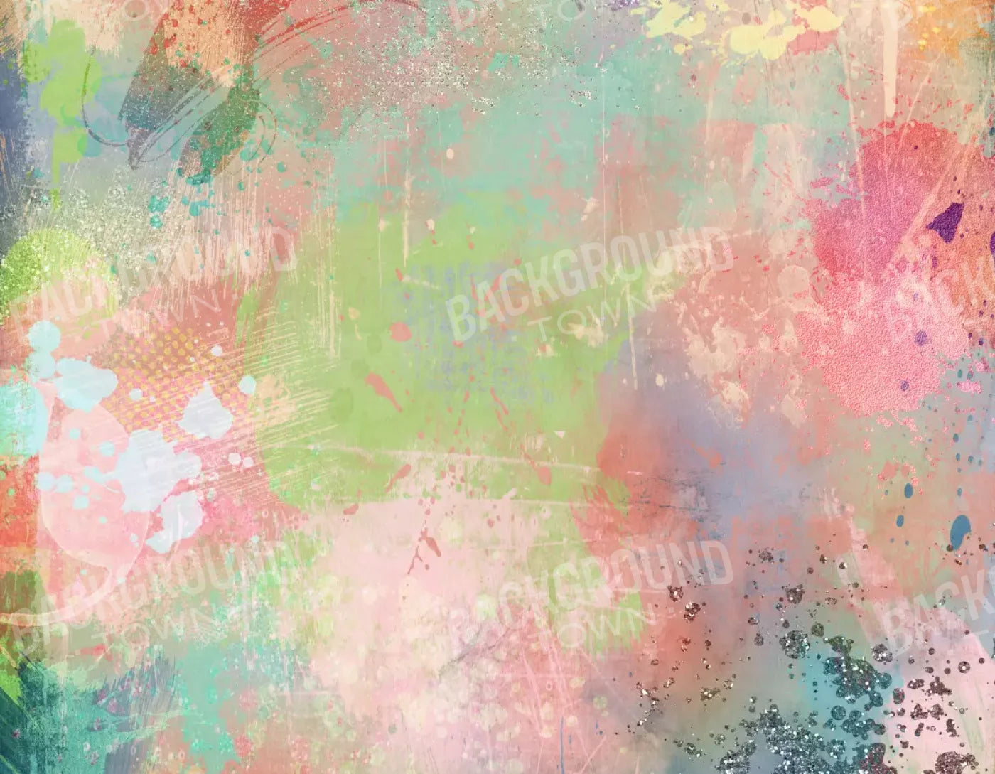 Finger Paint 8X6 Fleece ( 96 X 72 Inch ) Backdrop