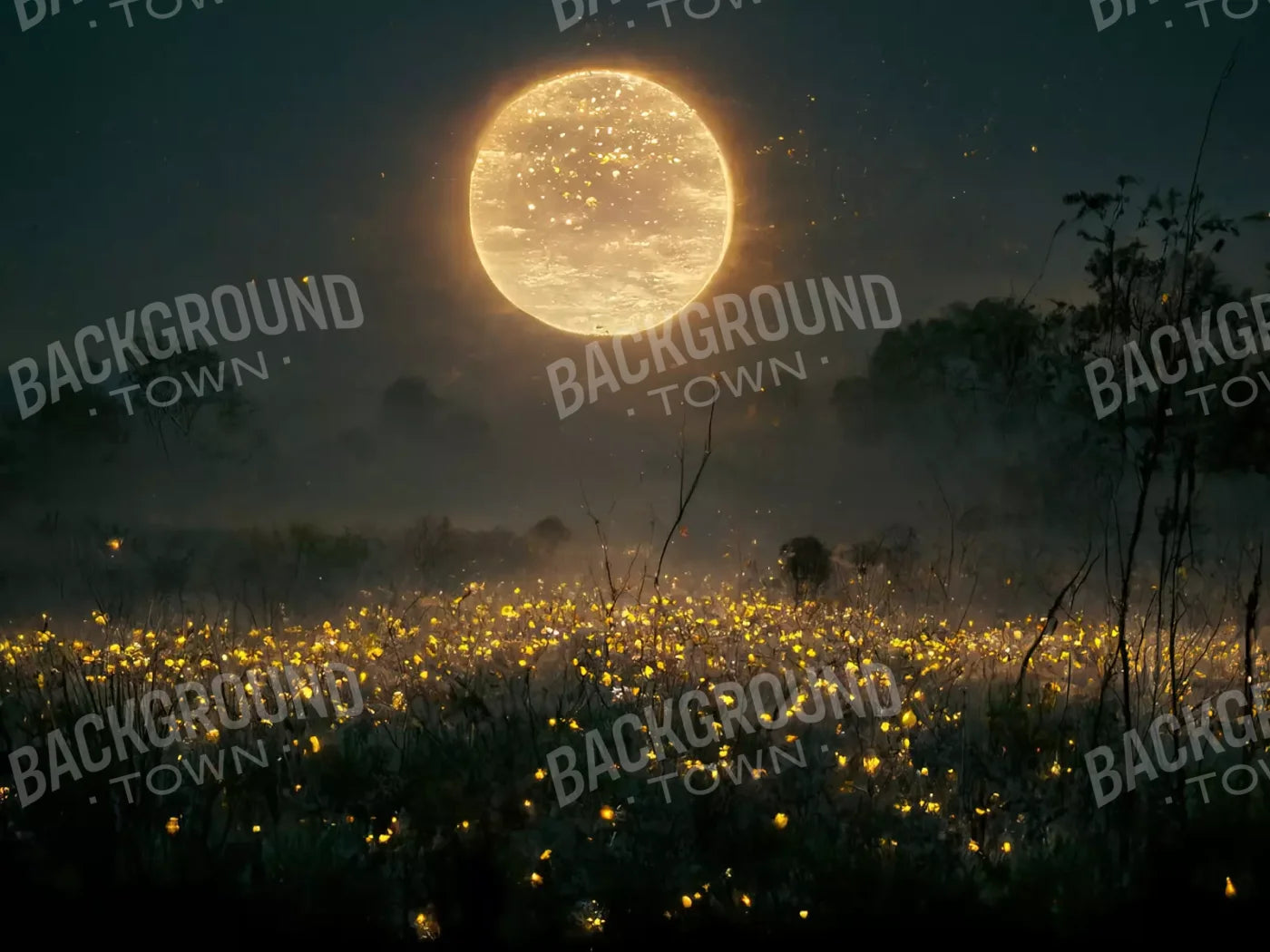 Firefly Night 68X5 Fleece ( 80 X 60 Inch ) Backdrop