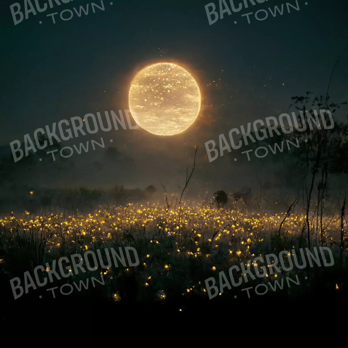 Firefly Night 8X8 Fleece ( 96 X Inch ) Backdrop