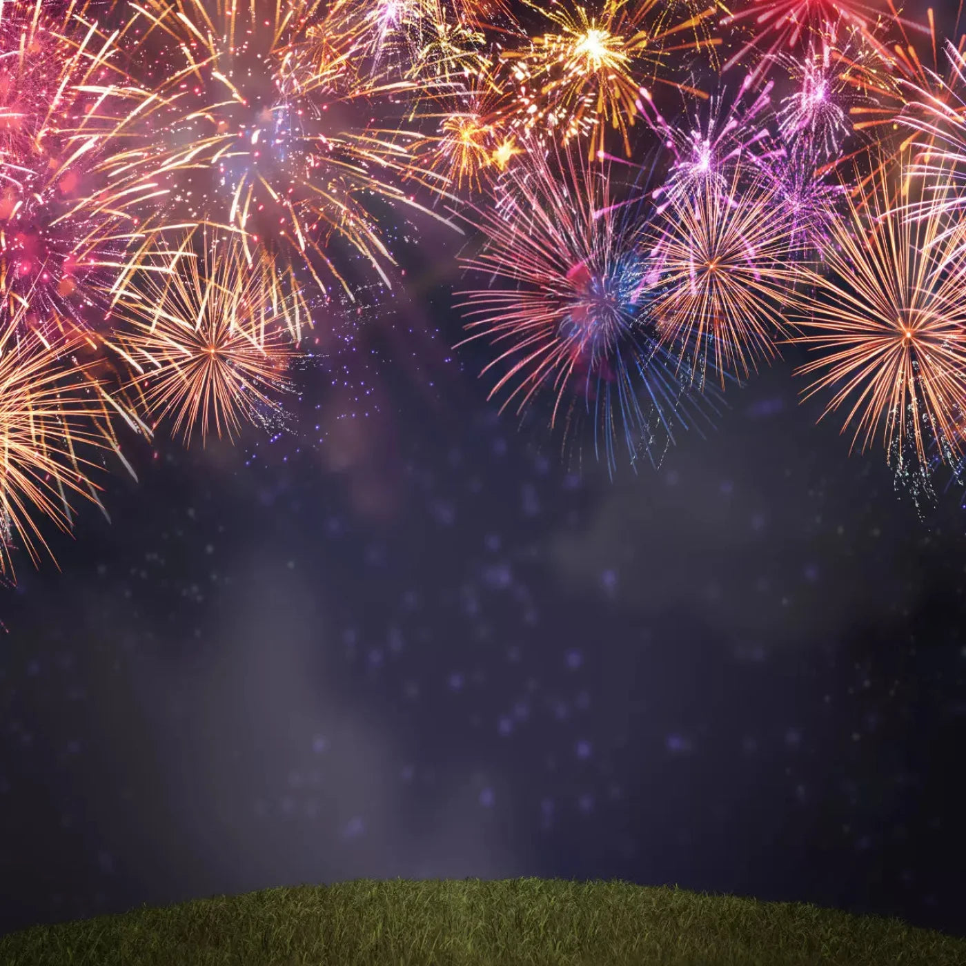 Firework Night 10X10 Ultracloth ( 120 X Inch ) Backdrop