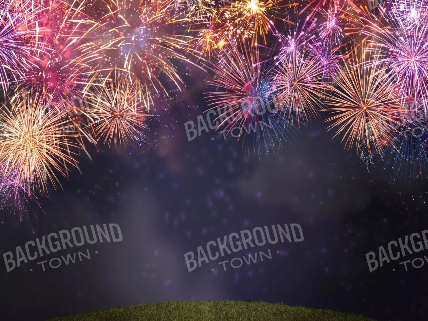 Firework Night 10X8 Fleece ( 120 X 96 Inch ) Backdrop