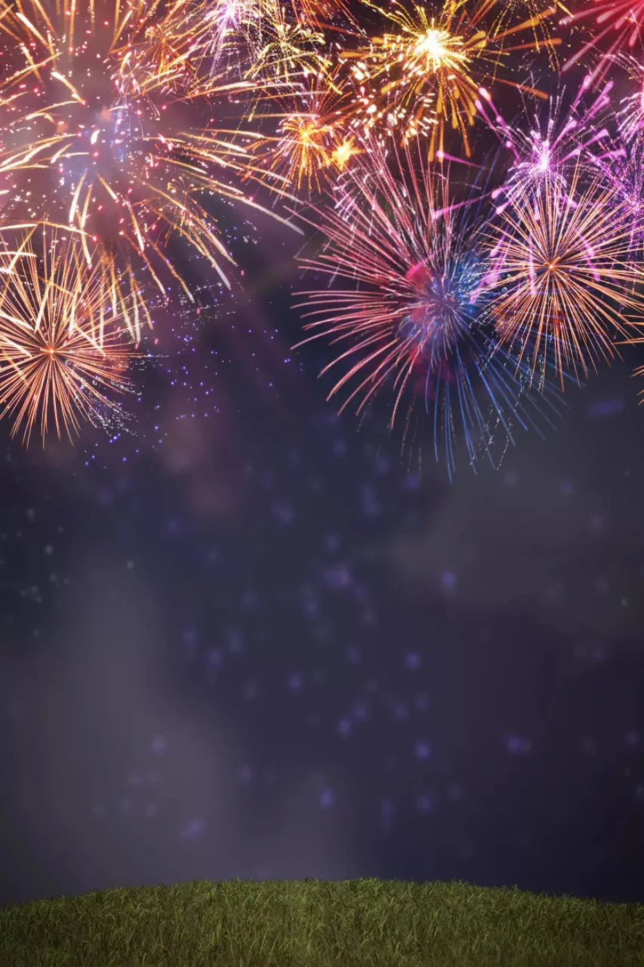 Firework Night 5X8 Ultracloth ( 60 X 96 Inch ) Backdrop