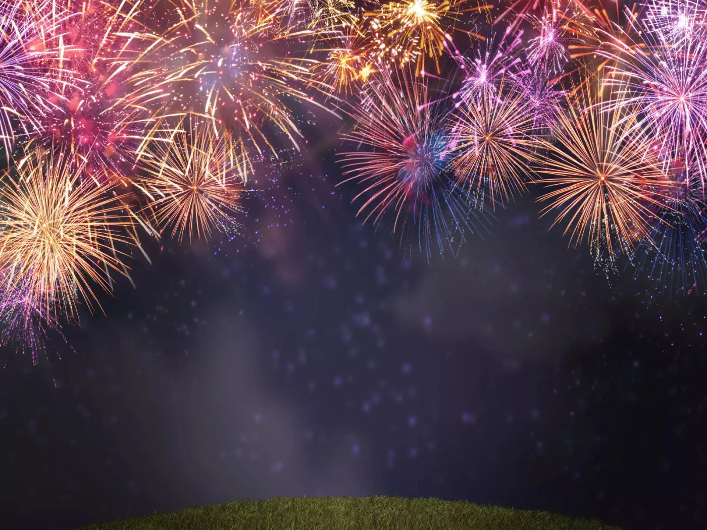 Firework Night 7X5 Ultracloth ( 84 X 60 Inch ) Backdrop