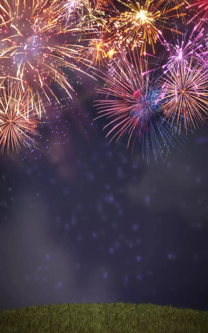 Firework Night 9X14 Ultracloth ( 108 X 168 Inch ) Backdrop