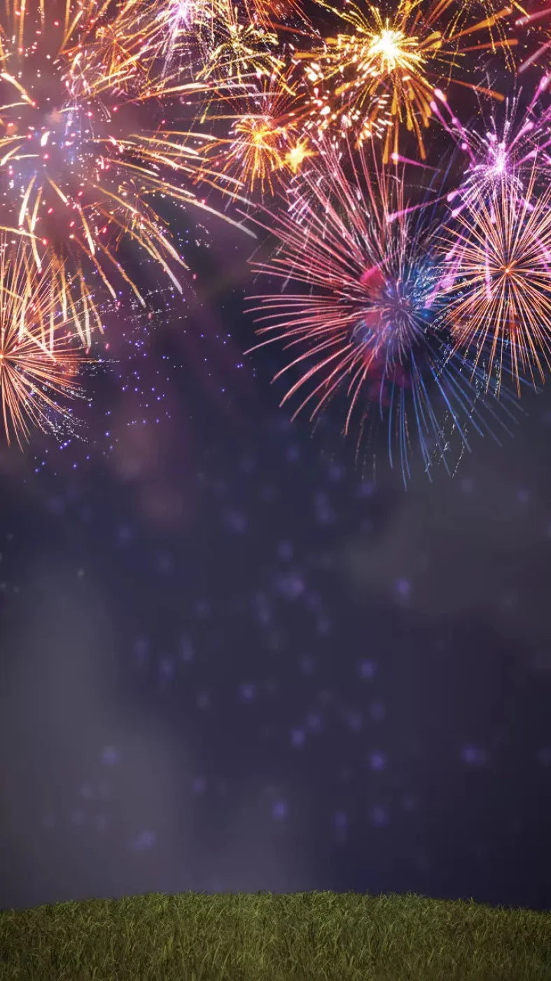 Firework Night 8X14 Ultracloth ( 96 X 168 Inch ) Backdrop