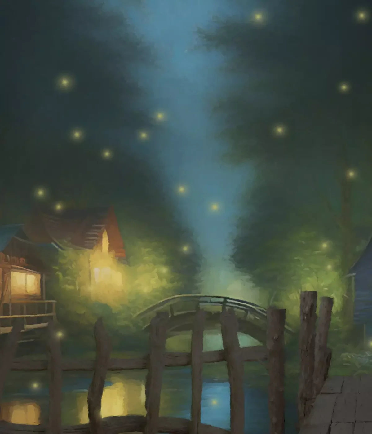 Fishing In The Dark 10X12 Ultracloth ( 120 X 144 Inch ) Backdrop
