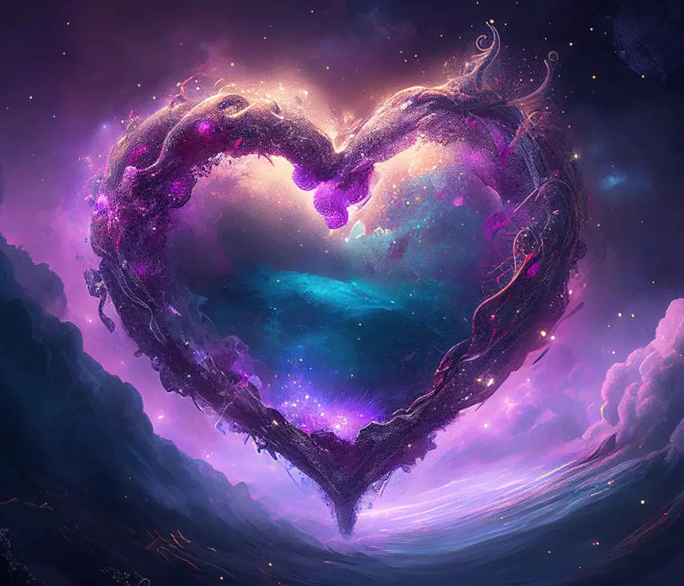 Floating Open Heart 12X10 Ultracloth ( 144 X 120 Inch ) Backdrop