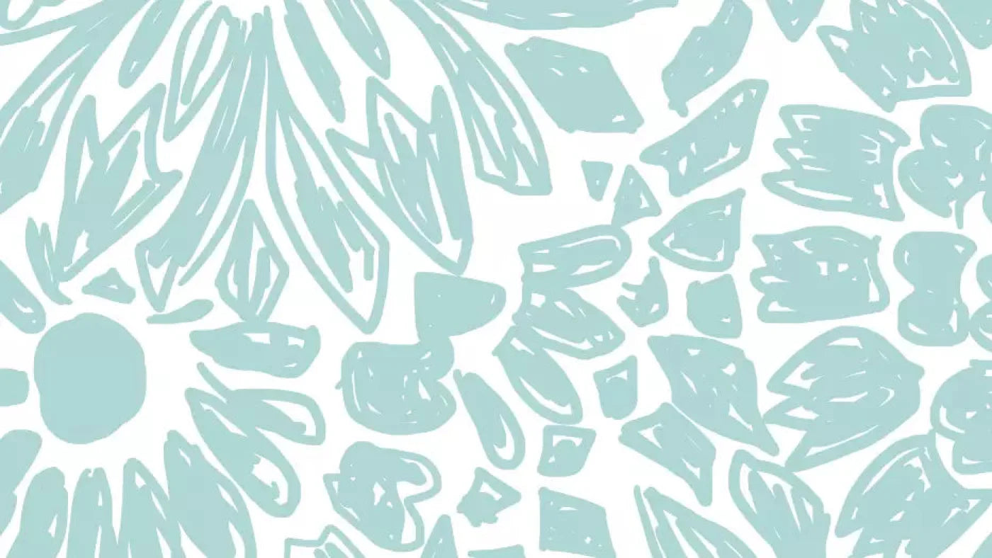 Floral Aqua Backdrop