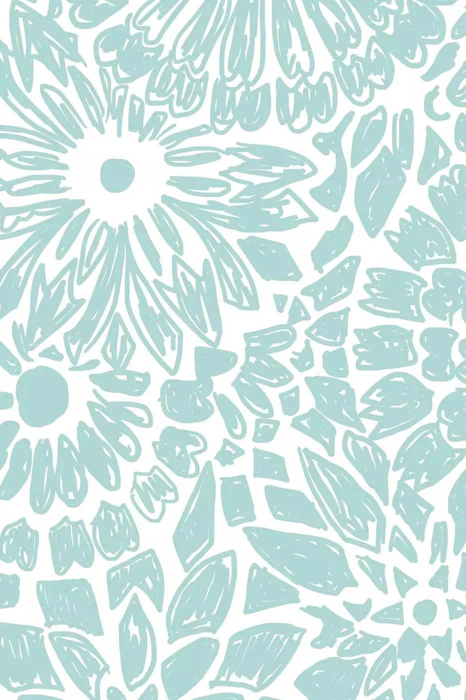 Floral Aqua Backdrop