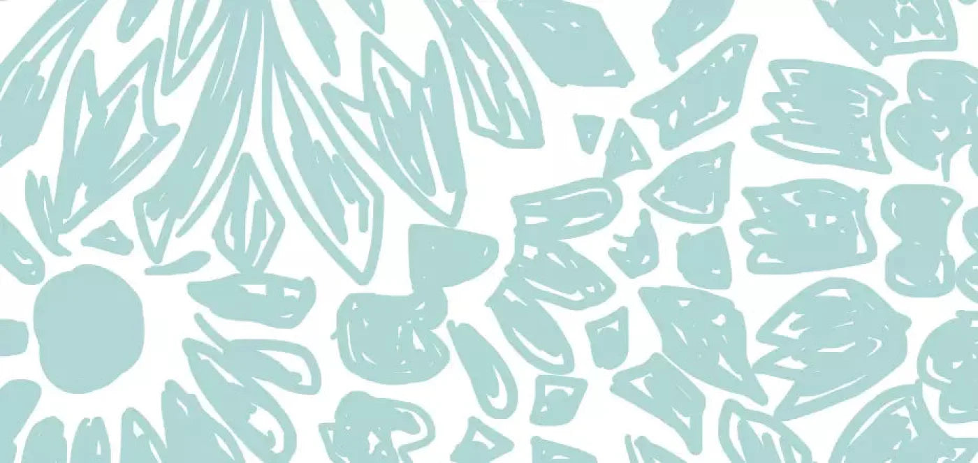 Floral Aqua Backdrop