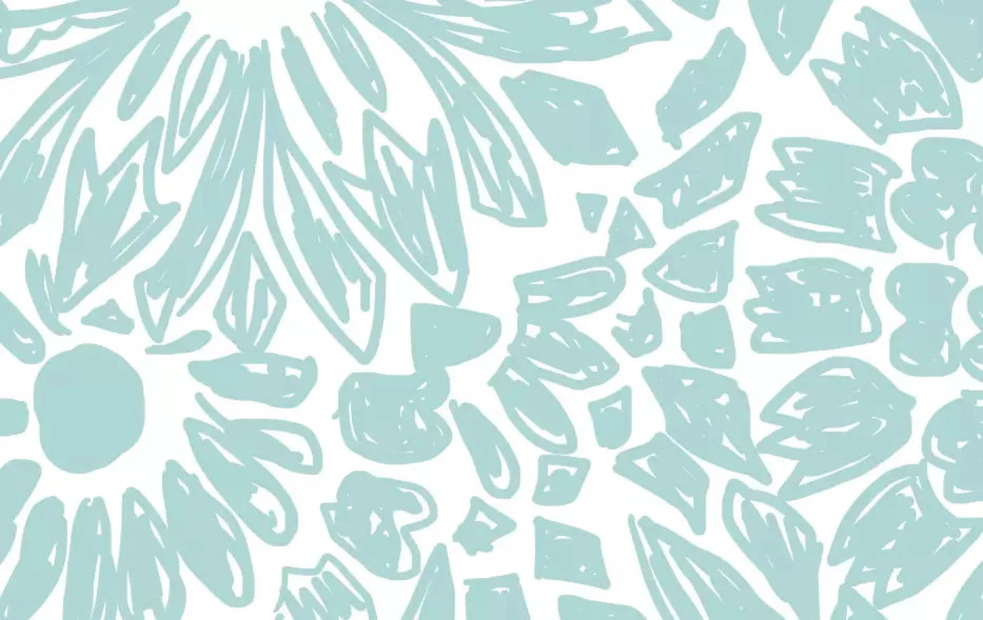 Floral Aqua Backdrop
