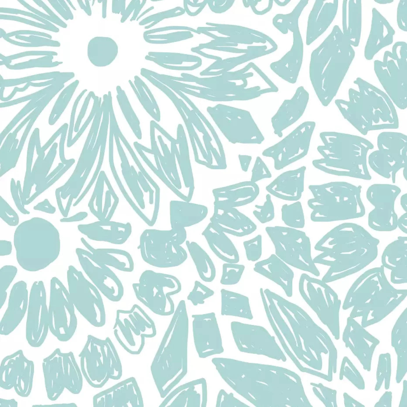 Floral Aqua Backdrop