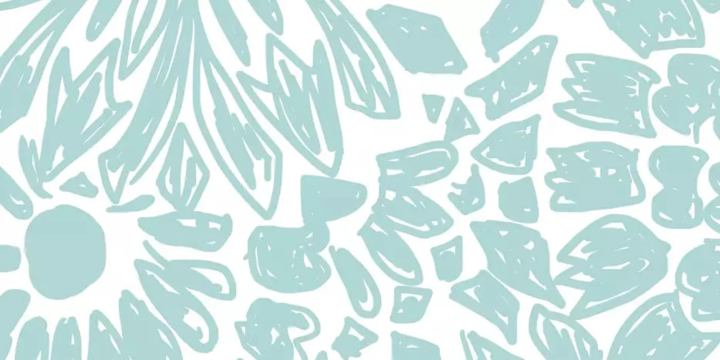 Floral Aqua Backdrop