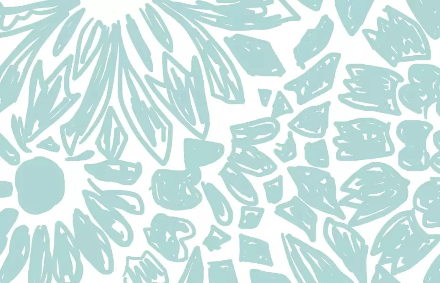 Floral Aqua Backdrop