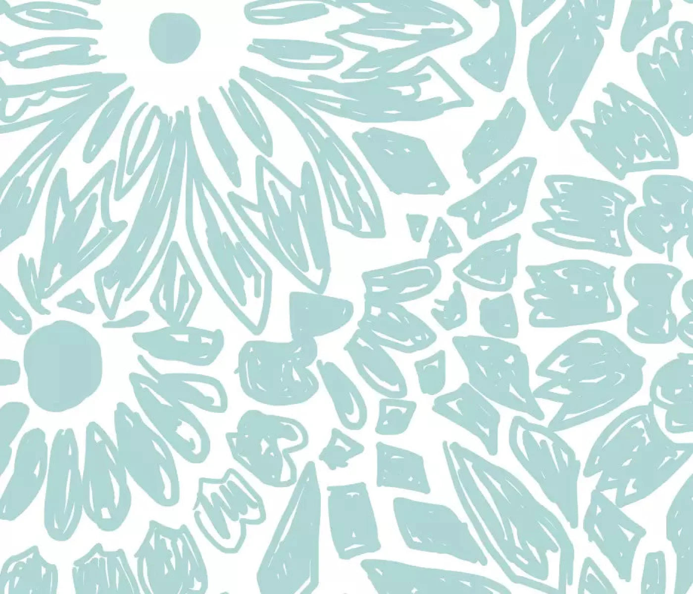 Floral Aqua Backdrop