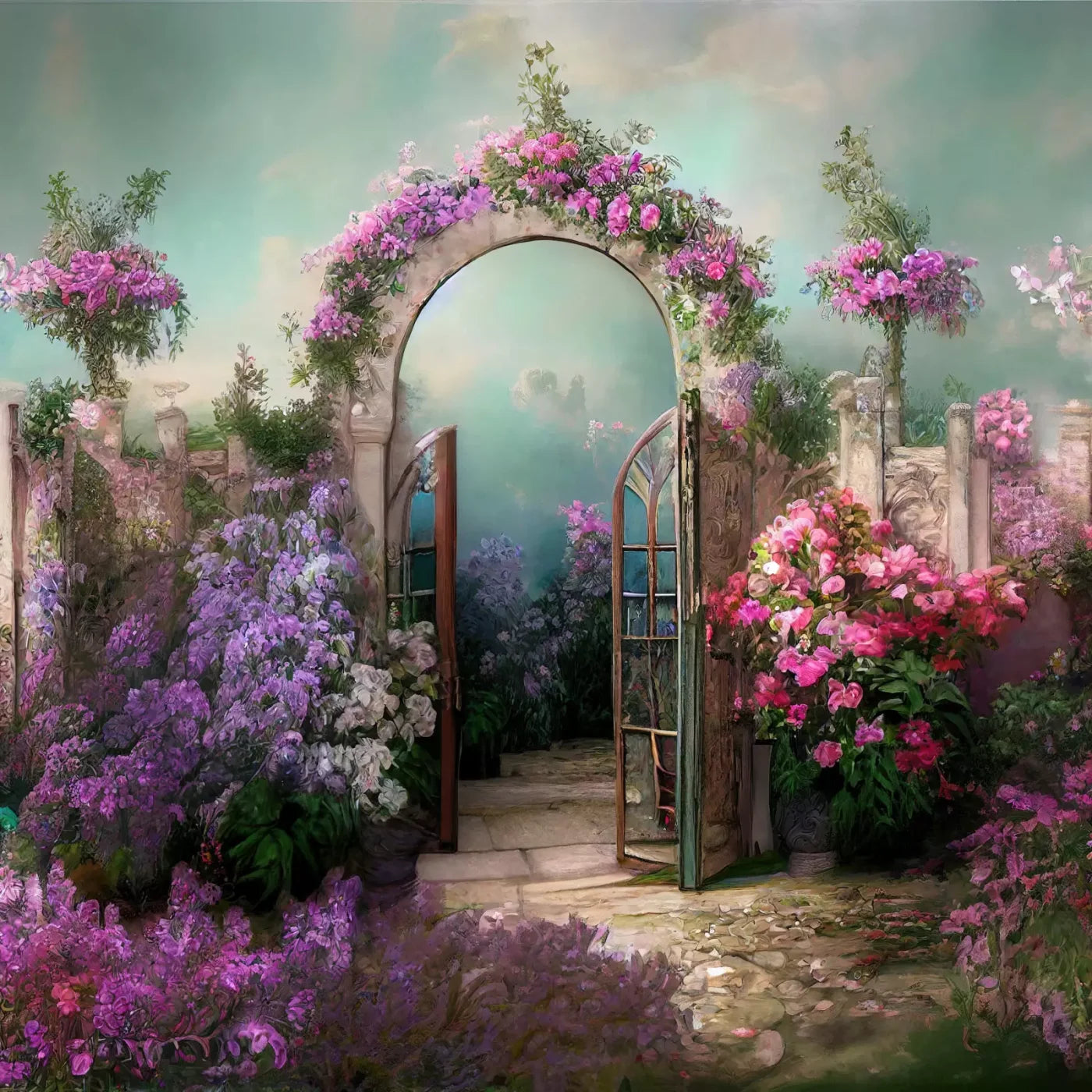 Floral Archway 10X10 Ultracloth ( 120 X Inch ) Backdrop