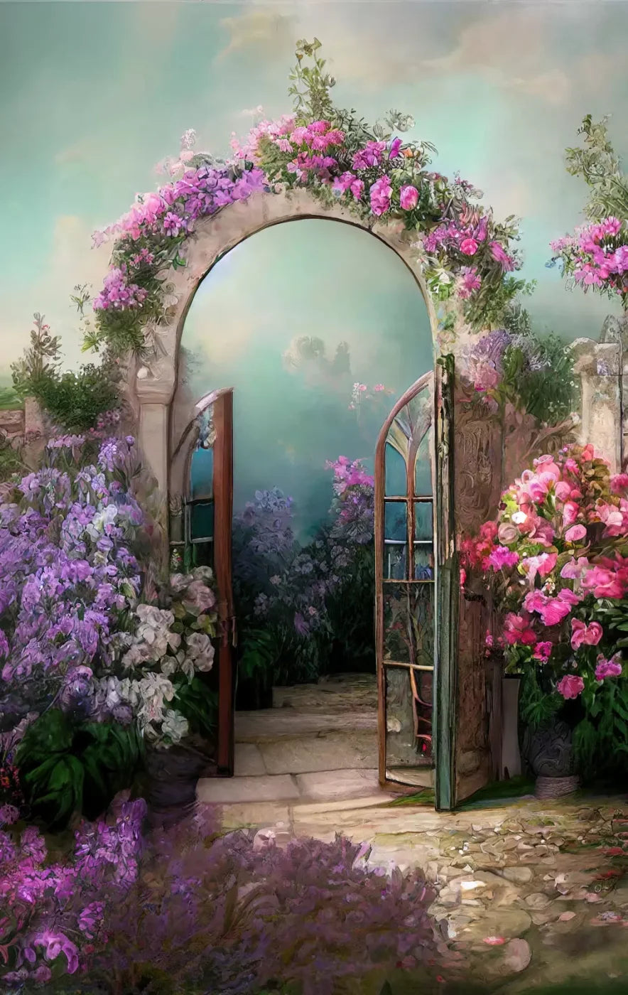 Floral Archway 10X16 Ultracloth ( 120 X 192 Inch ) Backdrop